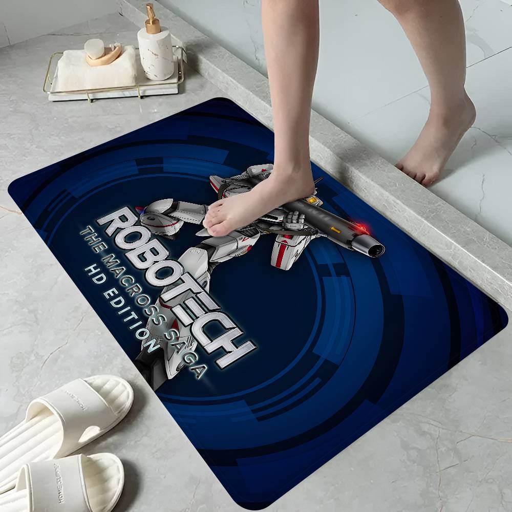 Anime R-Robotech Floor Mat INS Style Soft Bedroom Floor House Laundry Room Mat Anti-skid Household Carpets