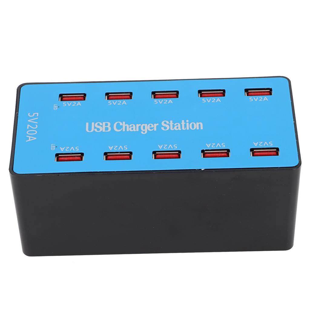 WLXA5B 10 Ports USB Charger Station 100W Multiport Smart USB Fast Charging Hub
