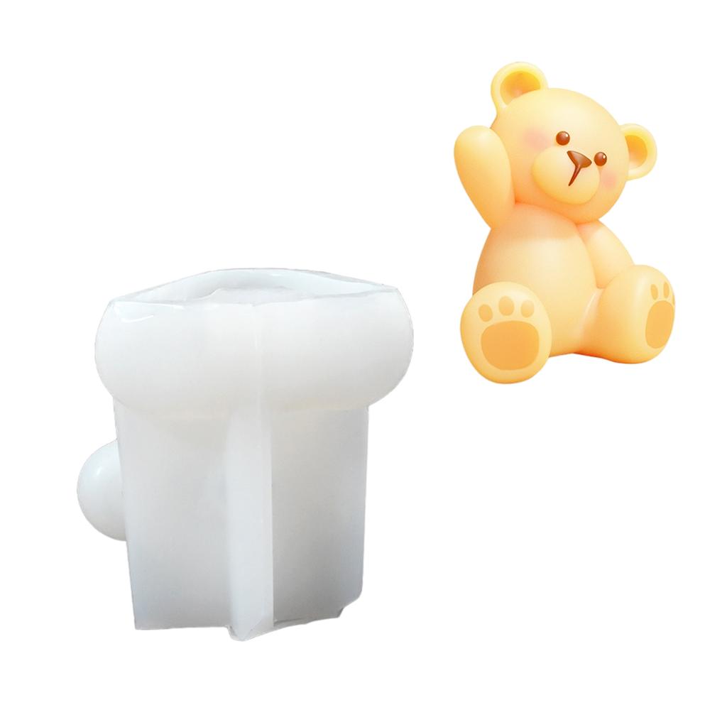Artistic Silicone Mold Craft Mold Creative Bear Shape Figures Moulds Suitable for Art Classes and Home Decoration