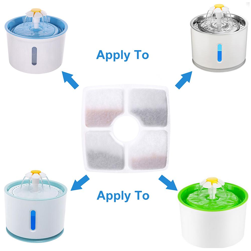 4/6/8/12 Pcs Activated Carbon Replace Filter Replacement Fliters Dog Drinking Fountain Filter for Pet Cat And Dog Water Fountain