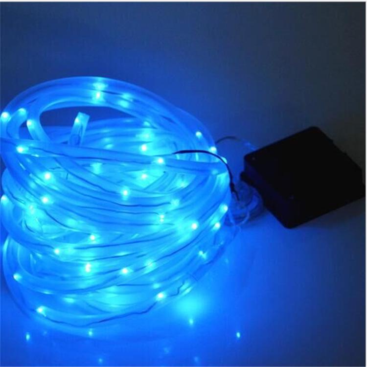 Outdoor Rainproof Solar LED String Lights - Colorful PVC Tube for Courtyard Decoration