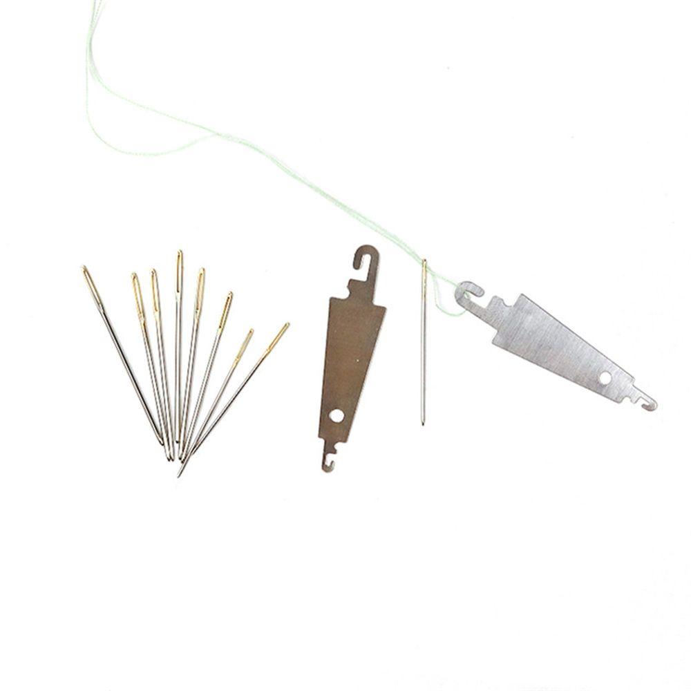 30pcs Mix Size Home Cross Stitch Sewing Needles Large Eye Stainless Steel Threader