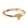 Peridot Minimalist Geometric Ring -925 Sterling Silver Rose Gold Vermeil