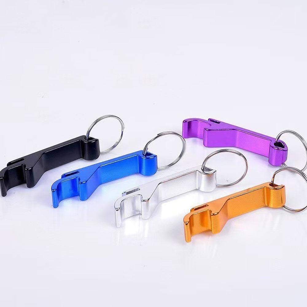 1Pc Colored Aluminum Bottle Opener Keychains Beer Bottle Opener Keychain Keyring for Kitchen