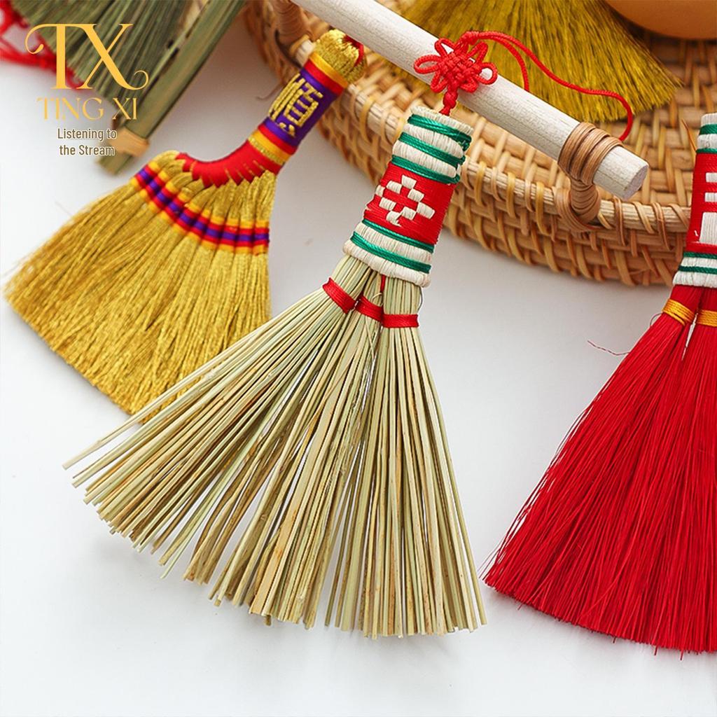 2026 Auspicious Flower Bouquet Broom Ornament for Chinese New Year DIY Decoration