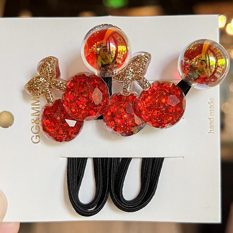 

2 шт. новые милые красные бабочки для девочек эластичные резинки для волос аксессуары для волос детские резинки для волос детские головные уборы