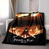 1Pc Attack Titan Fire Fear Flannel Blanket, Soft And Comfortable, Casual Warm, Camping Travel, Christmas, Halloween Xmas Gift L1146