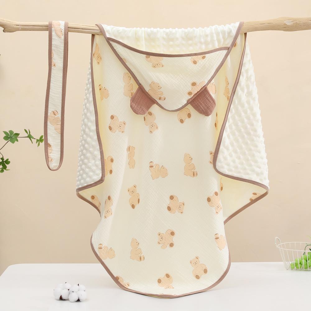 Newborn Lightweight Baby Blanket: Anti-Startle Bean Velvet Quilt for Spring & Autumn