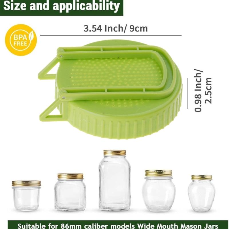 Seedling Germination Cover With Support Stand For Mason Jar Fast Sprouting Lightweight For Indoor Hydroponic Gardening