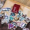 52pcs Vintage Letters Mini Box Stickers Scrapbooking Junk Journal Creative Stationery Decorative Sealing Stickers