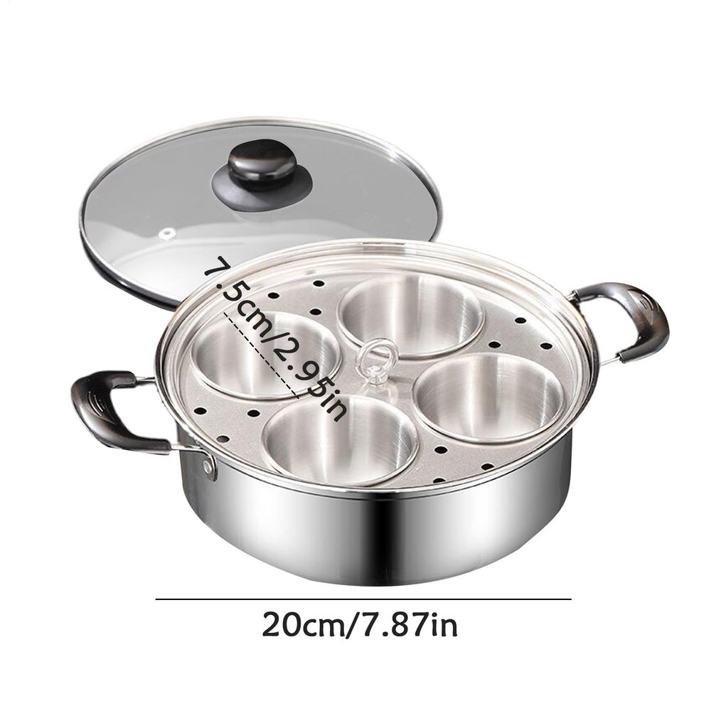 

Steamer Egg Poacher Stainless Steel Steamer Poached Egg Maker Pot Egg Poaching Pan Cooker Pot Kitchen Cooking Pot Tools красный