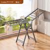 Adjustable Foldable Clothes Drying Rack for Indoor/Outdoor Use - Ideal for Bedroom, Balcony, and Baby Items.