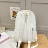 Student School Bag Women's Large Capacity Backpack Solid Color Backpack