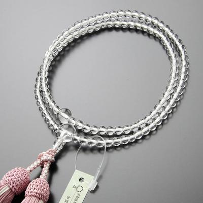 Rinzai Sect Prayer Beads for 8 Genuine Pure Zen Sect Authentic Kyoto Prayer Suisho 2000400600112 Prayer Bead Bag Women, Inches, Crystal,