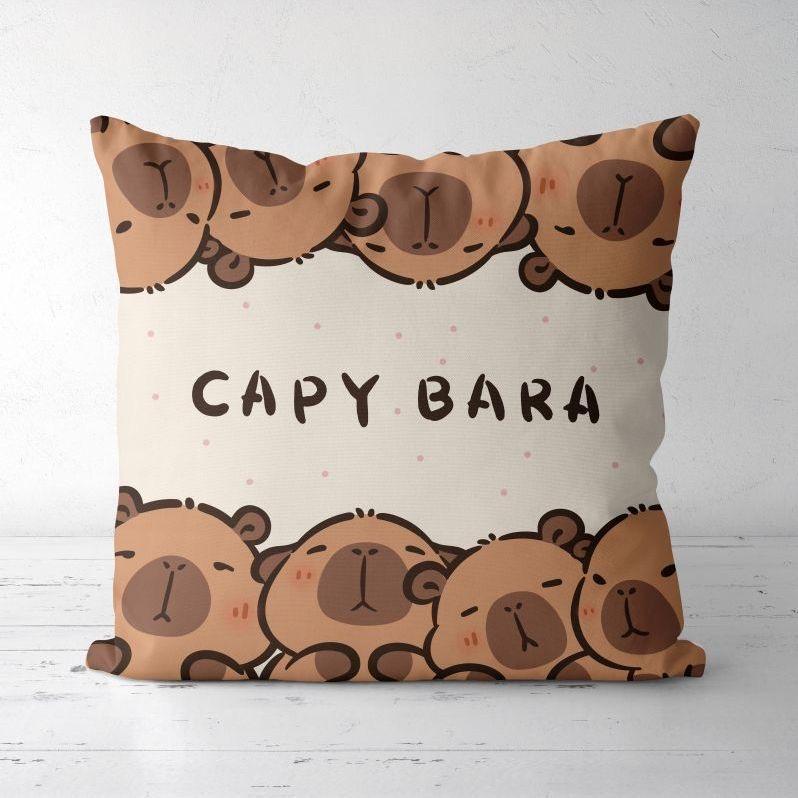 Cute Kapibara Capybara Cartoon Two-dimensional Pillowcase Children's Bedroom Sofa Cushion Cover Nap Pillow Cover