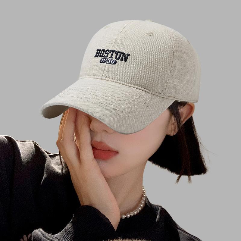 Korean  Baseball Cap Men Women Embroidered Letters Hat Sunscreenhat
