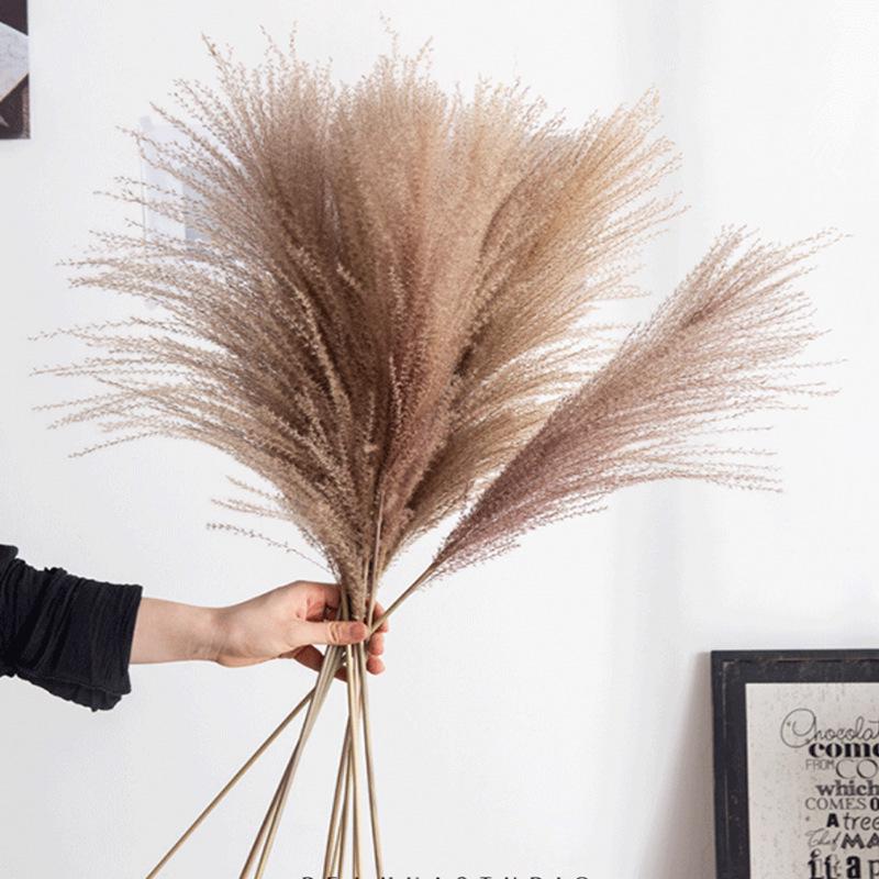High-End Wabi-Sabi Dried Flower Decor: Natural Reeds & Wheat for Living Room or Homestay.