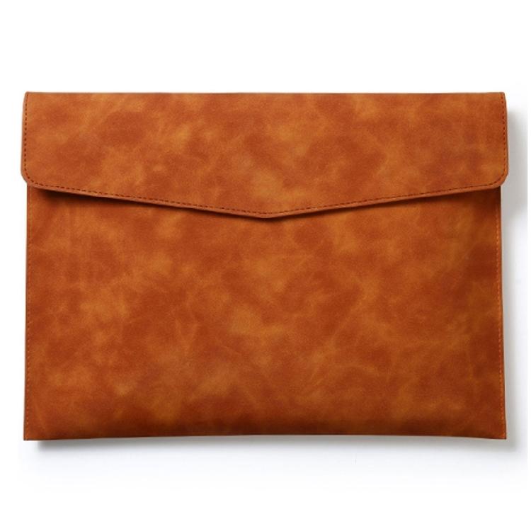 Business Folder Water Resistant Leather Document Organiser Carrying Case Magnetic Button Closure 330x240cm for Office