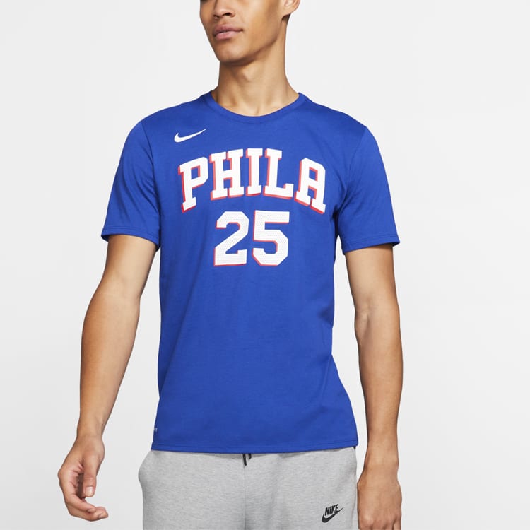 Nike NBA T Shirts Men's Crew Neck Moderate Straight Fit 870801-496