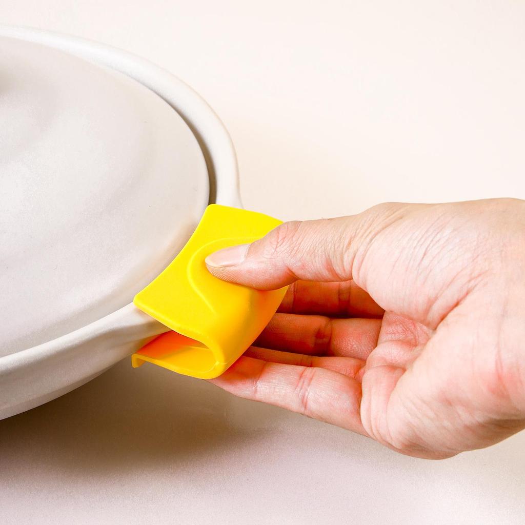1 Pair Silicone Pot Ear Clip Creative Clip Cast Iron Pot Handle Microwave Oven Insulation Hand Clip Pot Ear Set