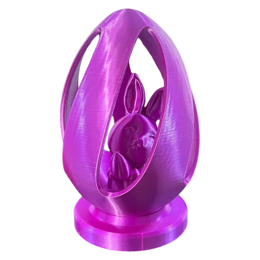 Easter Egg Wıth Rabbit Decorative Miniature 3D Printed Model Miniature Decorative Egg Rabbit Figurine Home Living Room Decor