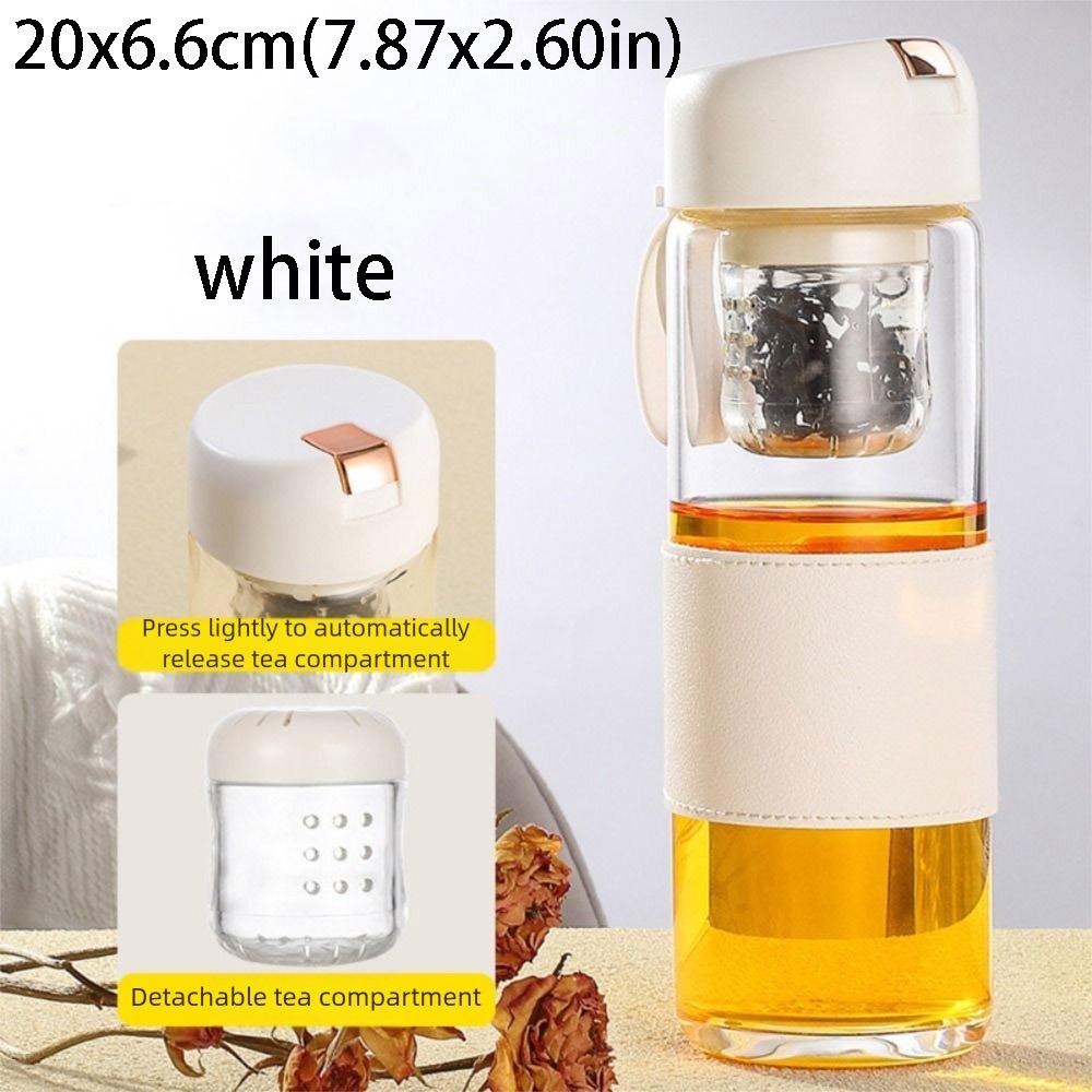 

Large Capacity Double-Layer Insulated Mug Tea Water Separation Cup Daily Hydration белый