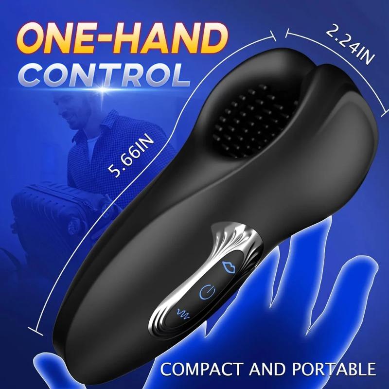 Herren Eichel Trainer & Vibrations-Trainer – Verzögerungsverstärker, Ausdauer-Masturbator & Penis-Massagegerät für anhaltendes Vergnügen