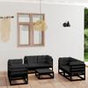 Day and Night - Day and Night Garden Furniture Set 7 Pieces and Cushions Solid Pine Wood