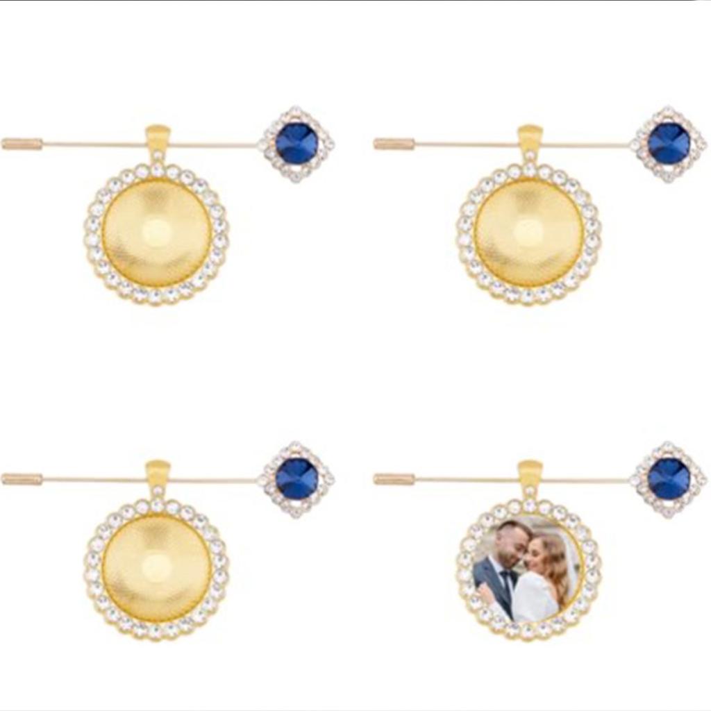 Gender Neutral Crystal Accented Brooch Pin Comfortable Wear Safety Lapel Pin Chest Ornament For Office Parties