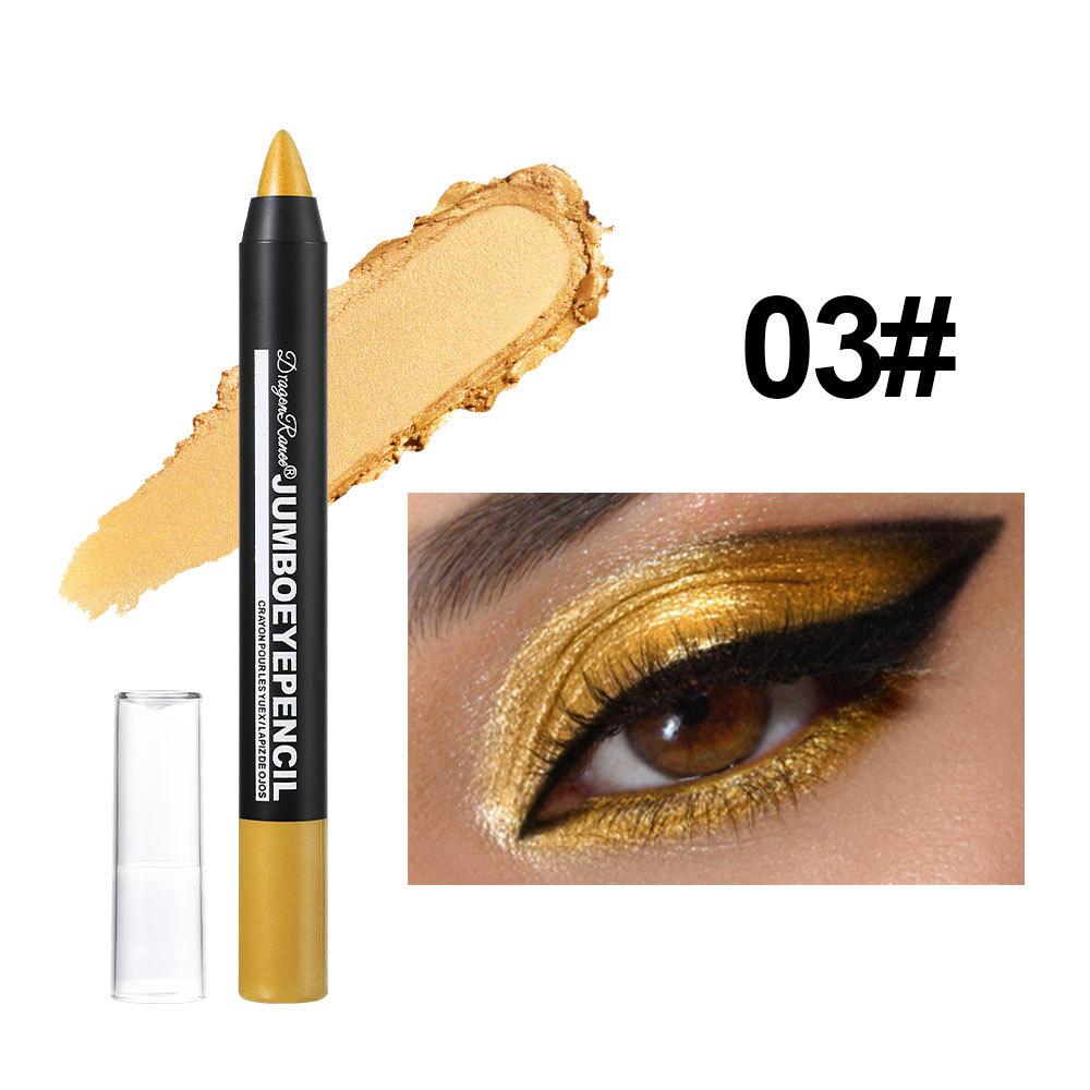 12 Colors Beauty Highlighter Eyeshadow Pencil Pen Eyeliner Pearlescent Long Lasting Silky Waterproof Pen Eyeshadow Stick Glitter Smooth Eyeshadow Pen
