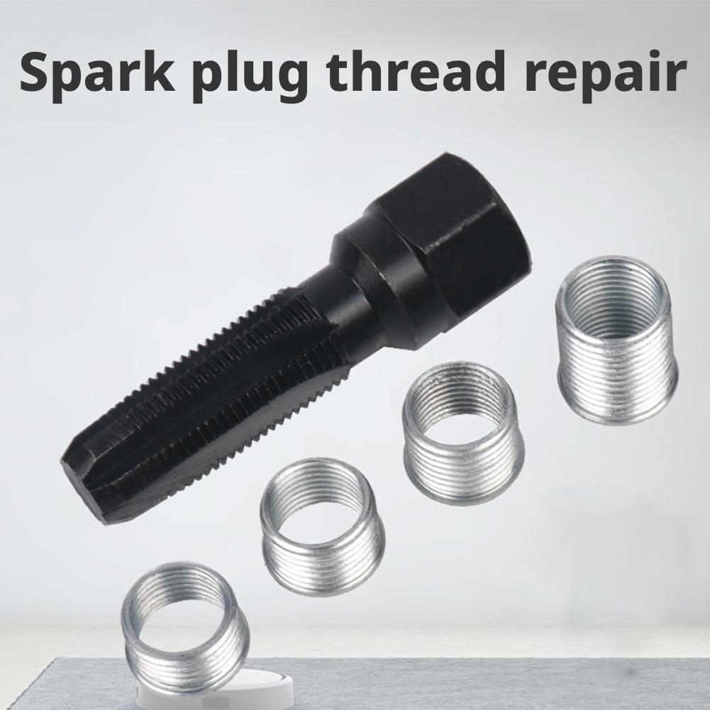 14mm Car Spark Plug Repair Tool Rethreading Helicoil Thread Repair Tool Kit Spark-plug Hole Sleeve For Repair Parts F4W7