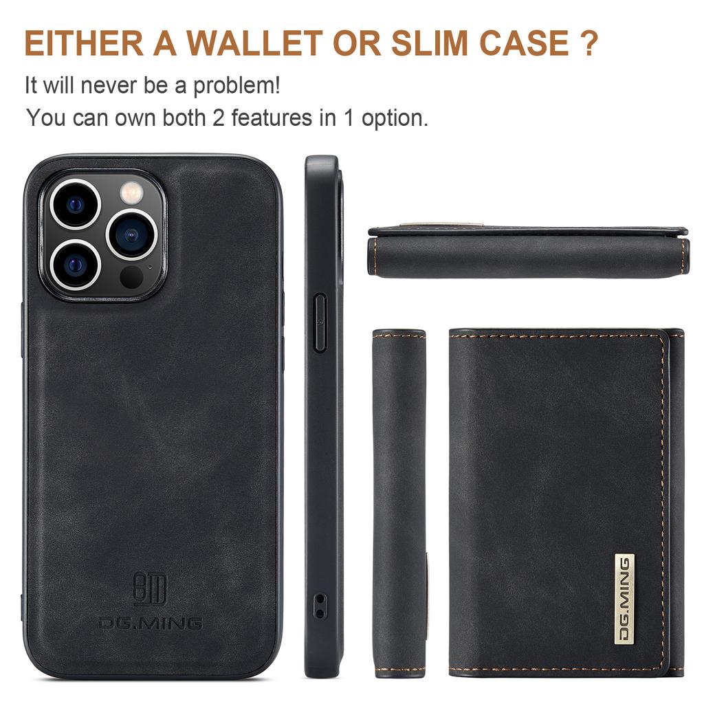 2 In 1 Detachable Magnetic Leather Case for IPhone 16 Pro Max 15 14 13 12 Xs XR 7 8 Plus Se2020 Wallet Cover Cards Holder Pocket