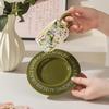 Coffee Cup Saucer Set Flower Afternoon Tea Ceramic High Value Mug Souvenir Ins Wind Oil Painting Retro Women
