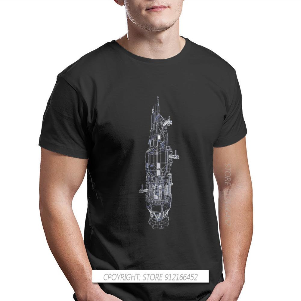 Rocinante Technical Blueprint TShirt The Expanse TV New Design Gift Idea T Shirt For Men CCCP Rocket Mars Graphic T-shirts