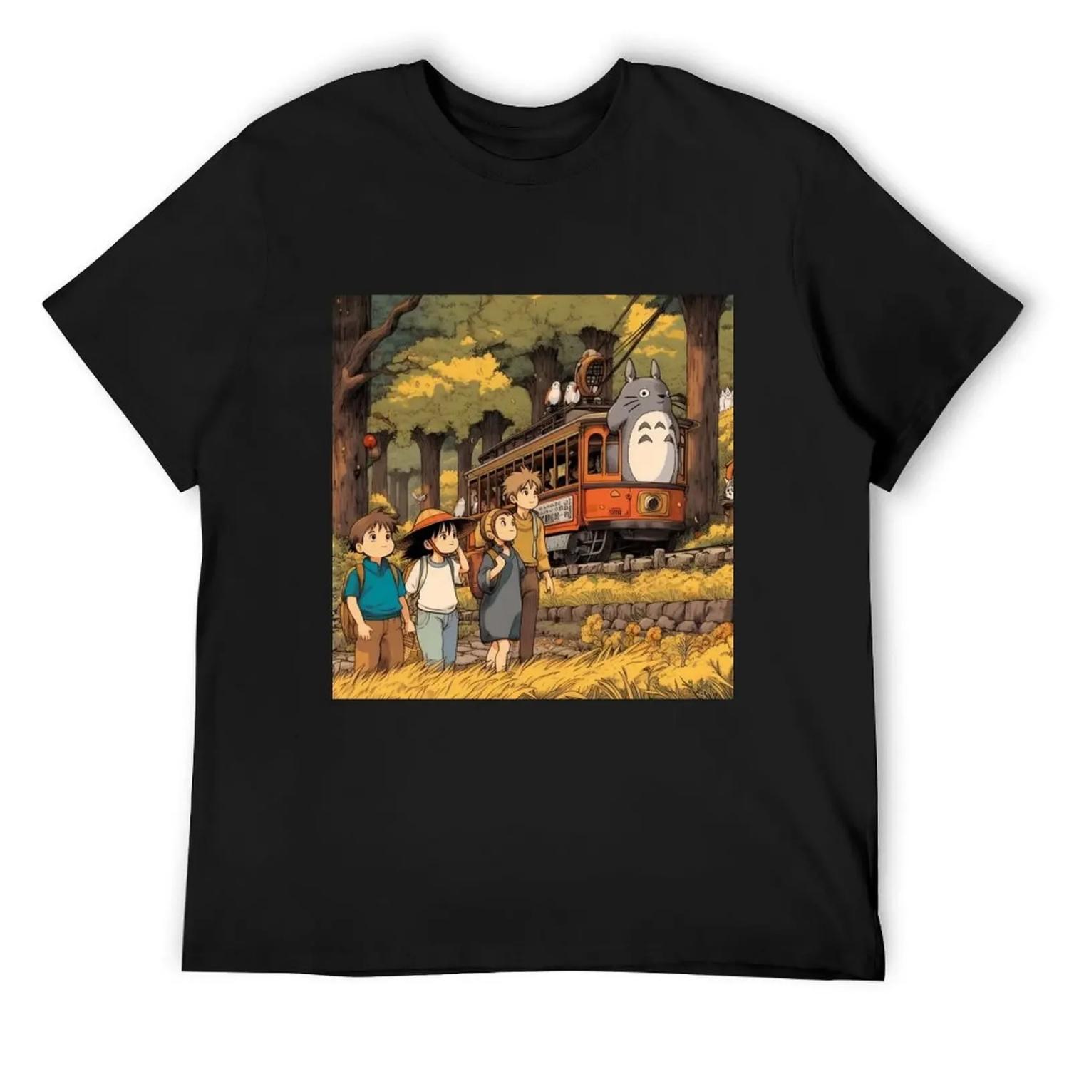 Japanese Forest T-Shirt summer 2025 plus size tops topping mens t shirt XXXL