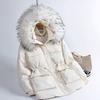 Raccoon Big Fur Collar Tooling Down Jacket Women's Winter Fashion Thickened Placket Sticker Warm Small Pie Overcome