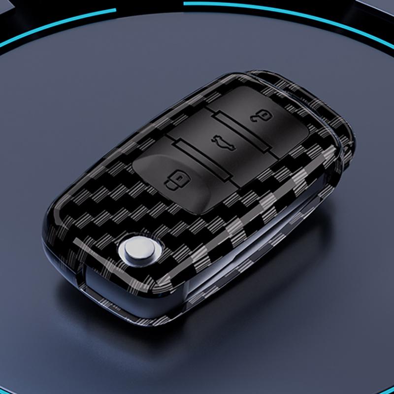 

Carbon Fiber Car Key Fob Case Cover for Volkswagen Sagitar Polo Golf Bora Tiguan TOUAREG Phaeton SEAT Skoda Key Fob Cover