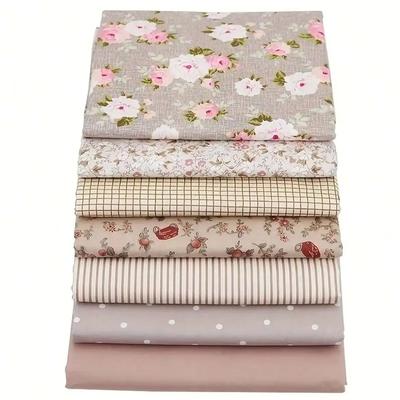 7pcs Sewing Supplies Clothing Crafts Cotton DIY Floral Patchwork Sewing Fabric Bundle PreCut Fabric