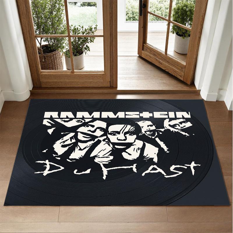 Rammstein Design Kristall-Samt Teppich Weiche Dekorationsmatte für Schlafzimmer Eingang