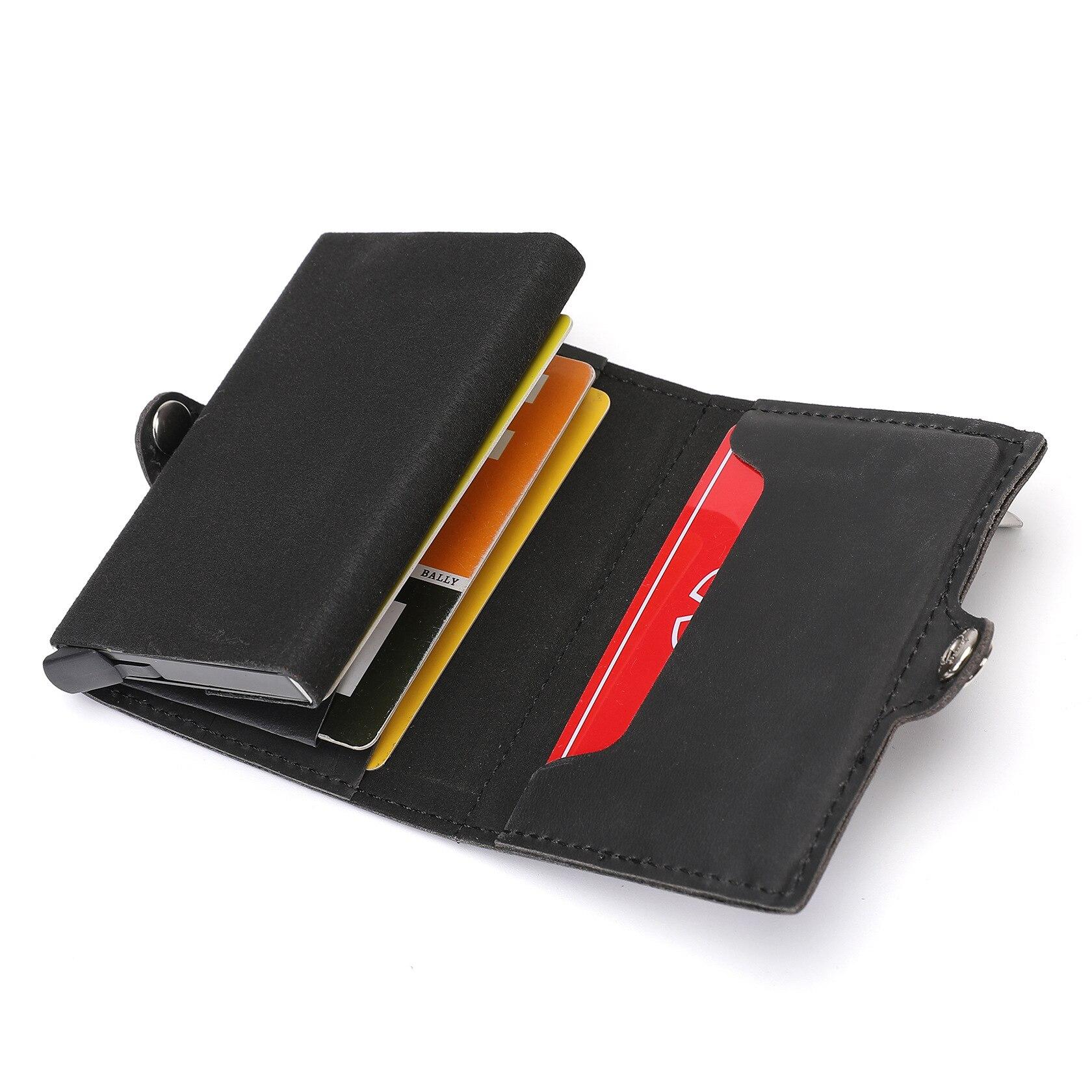 Кошельки Rfid для мужчин с держателем Airtags из натуральной кожи Держатель кредитной — фото 3