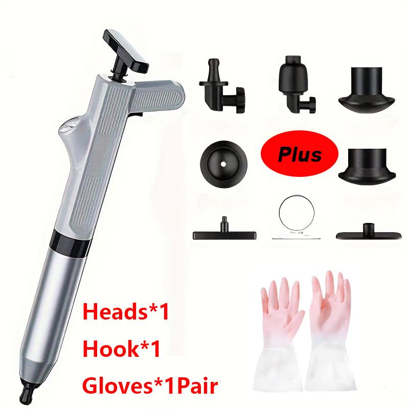 Toilet Plunger Drain Clog Remover High Pressure Air Drain Blaster Gun Drain Clog Remover Tool for Bathroom Sink Kitchen Clogged