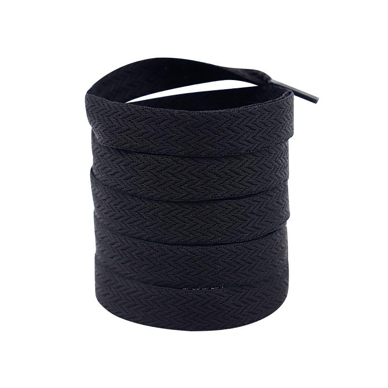 Kurojin 1.5cm Wide Flat Polyester Shoelace for Lanvin Board Shoes