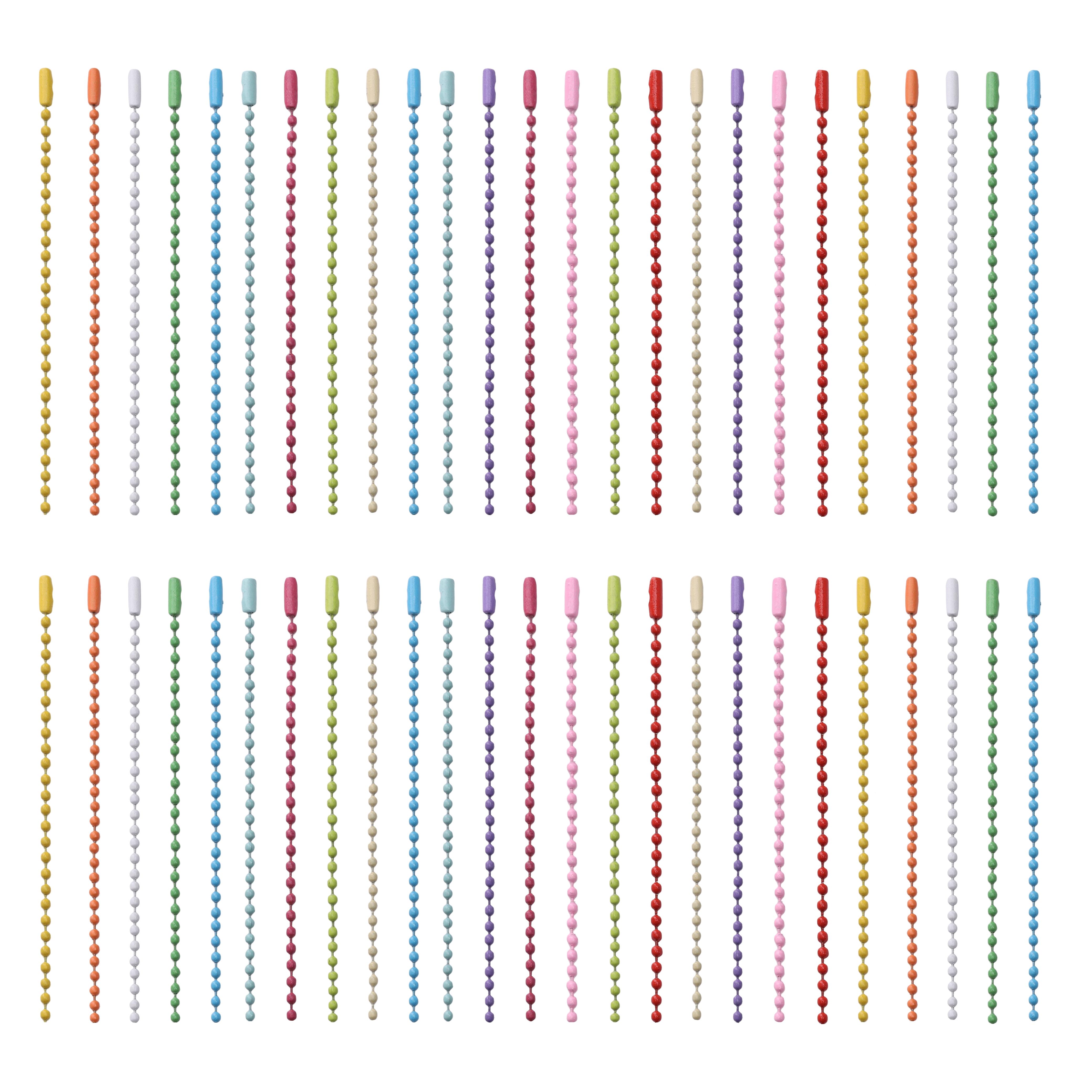 

20/50 шт. железная цепочка с бусинами для цепи с краской для DIY ключей, кошелька, подвески, аксессуары 10cm 50pcs разноцветный