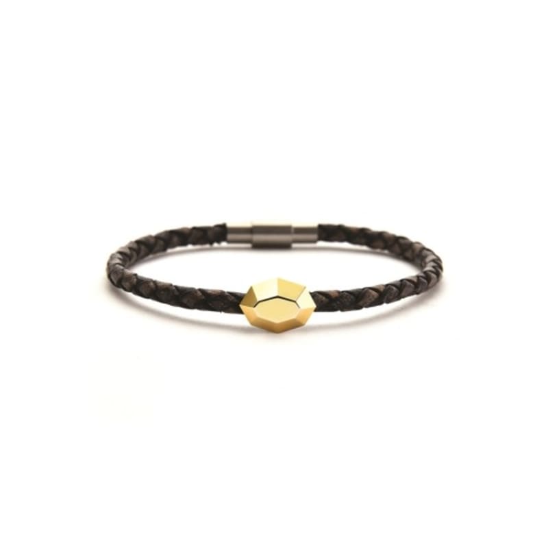 

SAII Sweet Brick-8 Leather Bracelet(YG) - WOMEN CLASSIC BROWN