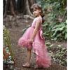New-style Children’s Formal Dress: Princess-style Dress for Girls with Floral Train, Perfect for Piano Recitals