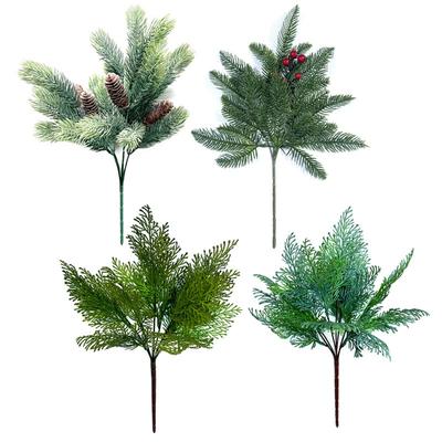 Artificial Plants Fake Leaves Green Plants Put A Bunch of Green Leaves Background Wall Flower Decoration Christmas Landscape Decoration