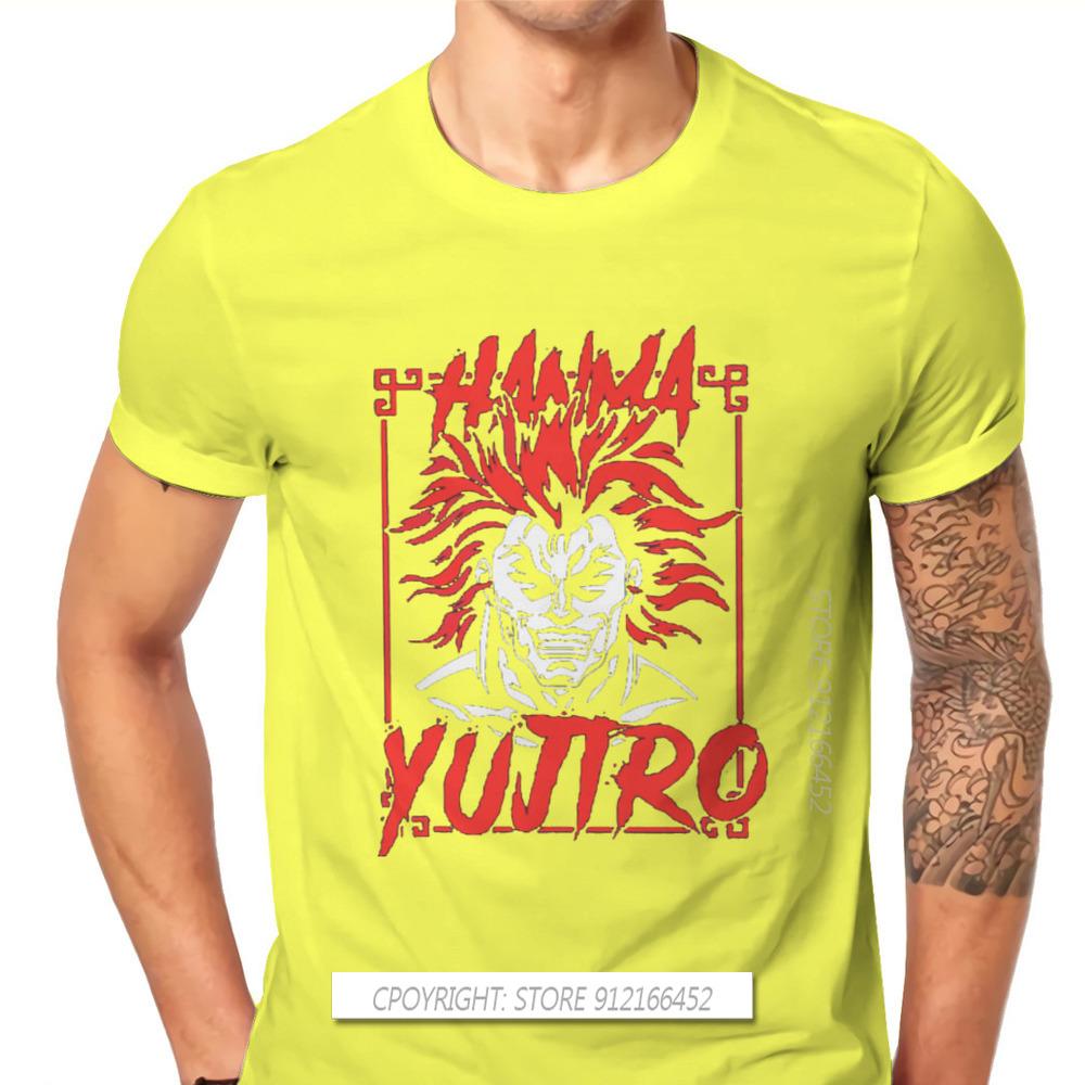 Red Badass Fashion TShirts Grappler Baki Hanma Yujiro Dou Manga Men Style Fabric Streetwear T Shirt O Neck Oversize