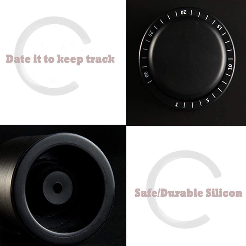Wine Stopper Vacuum Sealed Storage 2 Piece Push Button Design Leak Proof for Kitchen Home Bar Accessories