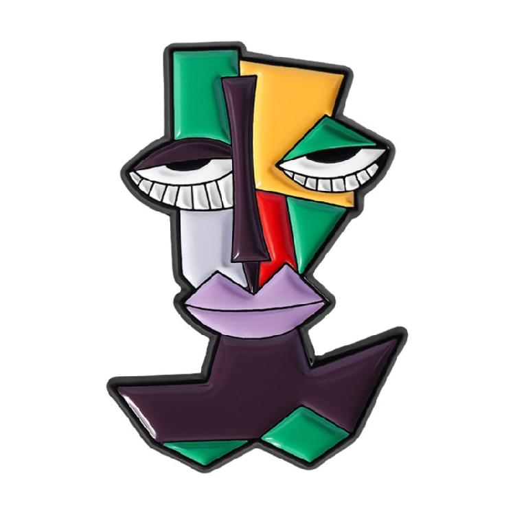 

Picasso Inspire Animal Flower Brooch Unique Artistic Accessory Crafted Of Alloy For Daily Wear Or Gallery Event