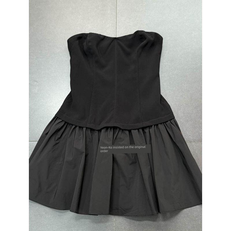 Export Single @ STR Ballet Style French Tube Top Mini Little Short Dress Summer New Arrival Simple Commute Classy Little Short Dress